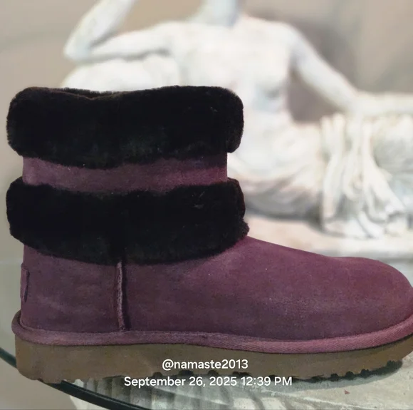 Ugg Limited Edition Fluff Mini Boots Shearling Fur Designer Fur Wool #186 - Picture 11 of 15